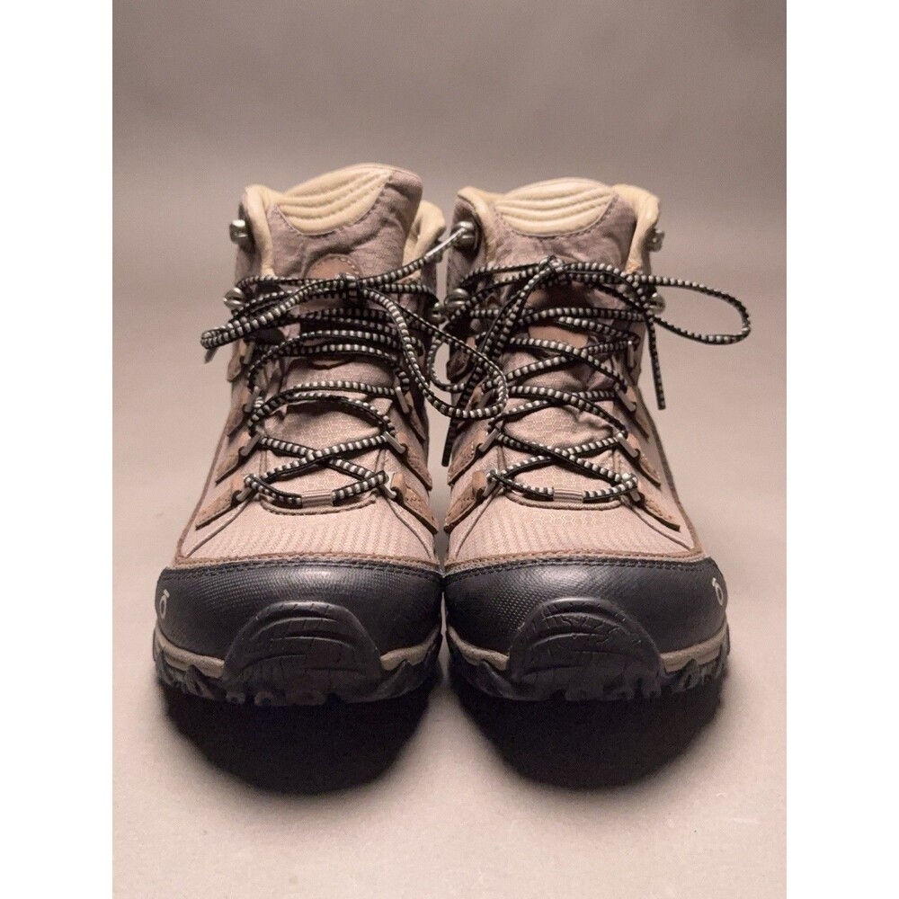 Oboz Juniper Hiking Trail Boots Mid B Dry Waterproof In Tan Women’s US Size 8.5